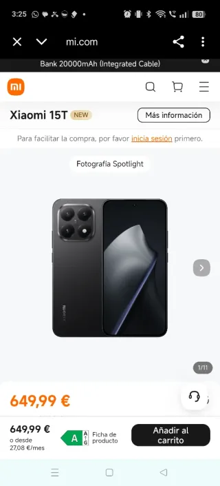 Xiaomi 15T Negro
