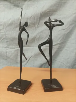 Statue di ballerine nere (2 pezzi)