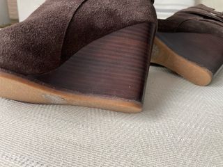 Botines Massimo Dutti Cuña Madera Marrones