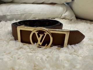 Cinturón Louis Vuitton Reversible Marrón y Dorado