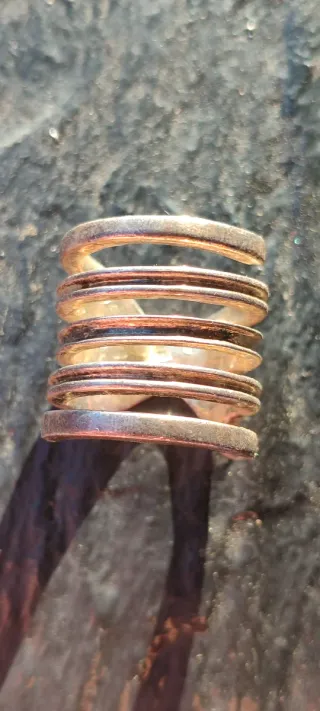 ANILLO ARTESANAL PLATA VINTAGE ESPIRAL