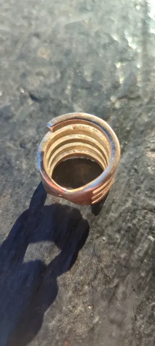 ANILLO ARTESANAL PLATA VINTAGE ESPIRAL