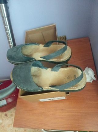 Sandalias Senda Piel Gris Talla 41