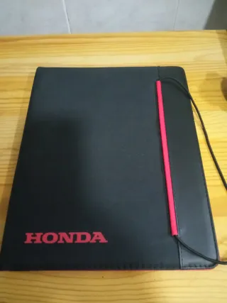 Bolso bandolera y portafolio Honda negro/rojo