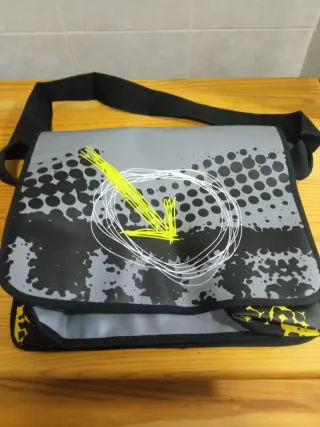 Bolso bandolera y portafolio Honda negro/rojo