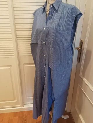 VESTIDO CAMISERO ZARA, T-L