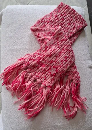 Sciarpa Barbi rosa e multicolor