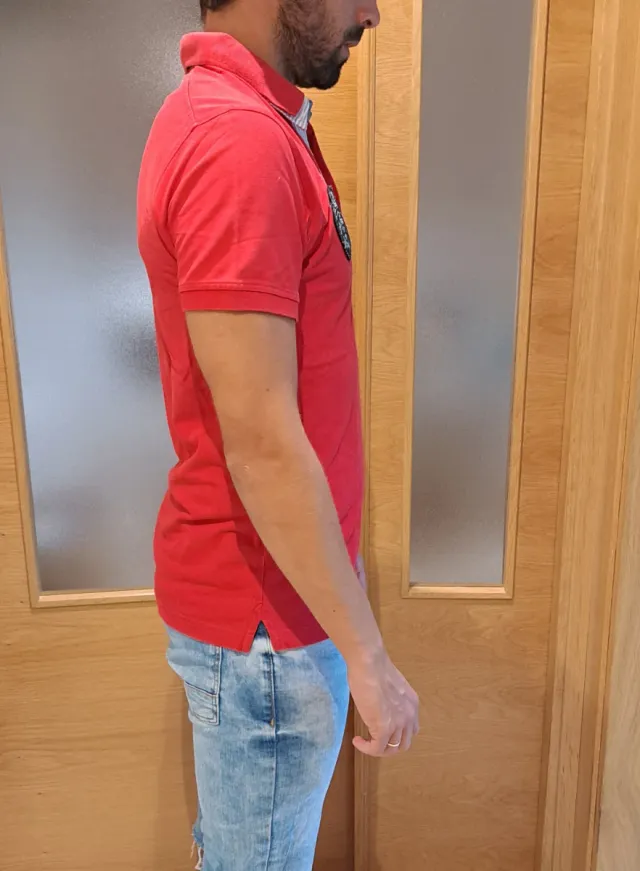 Polo Zara Rojo Talla M
