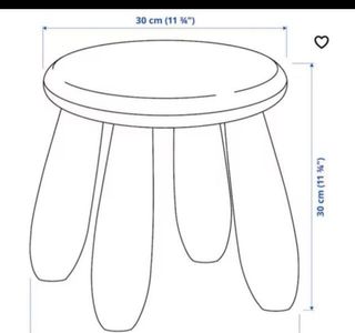 Taburete blanco infantil mammut ikea