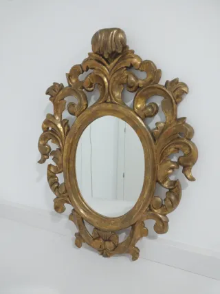 Espejo madera Cornucopia antiguo Dorado