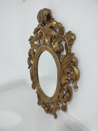 Espejo madera Cornucopia antiguo Dorado