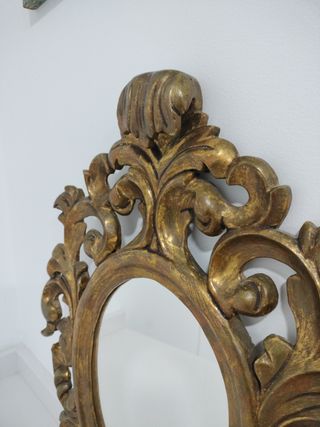 Espejo madera Cornucopia antiguo Dorado