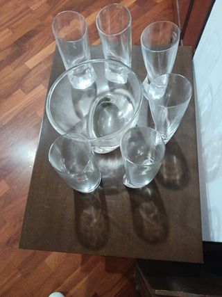 Set 6 bicchieri whisky + porta ghiaccio vintage