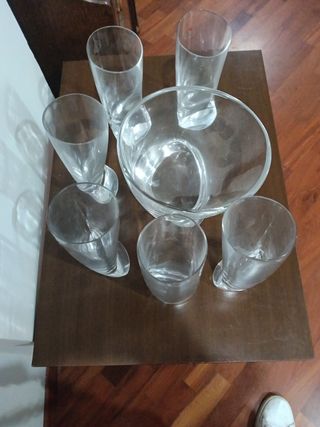 Set 6 bicchieri whisky + porta ghiaccio vintage
