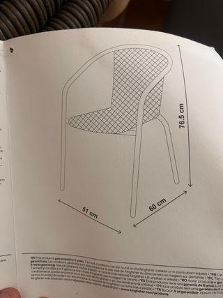 Sillas de exterior de mimbre y aluminio