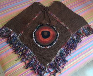 Poncho de lana 100% Nepal