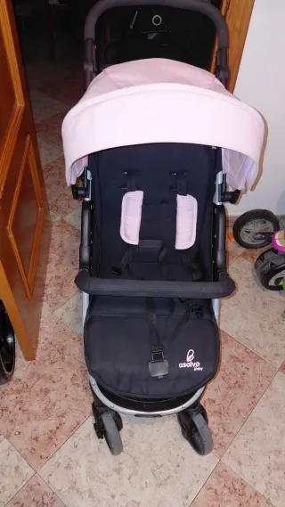 Silla de paseo bebé rosa