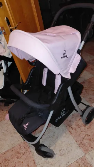 Silla de paseo bebé rosa