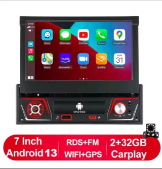 Radio Coche Pantalla Retráctil Android 13 CarPlay