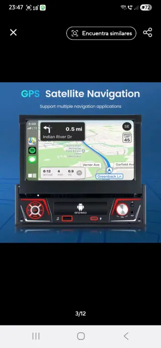 Radio Coche Pantalla Retráctil Android 13 CarPlay
