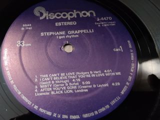Vinilo Stephane Grappelli - I Got Rhythm!