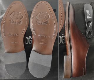 Zapatos 100% cuero talla 43 - 44, tipo Oxford
