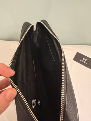 Mont Blanc Bolso bandolera de cuero negro