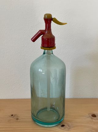 Sifone Soda Vetro Azzurro Anni '60