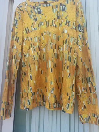 Camiseta manga larga estampada