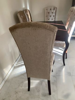 Conjunto mueble TV, aparador, 2 mesas y 6 sillas