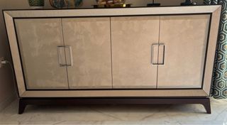 Conjunto mueble TV, aparador, 2 mesas y 6 sillas