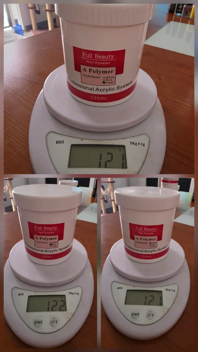 Acrílico Full Beauty Transparente, Rosa y Blanco