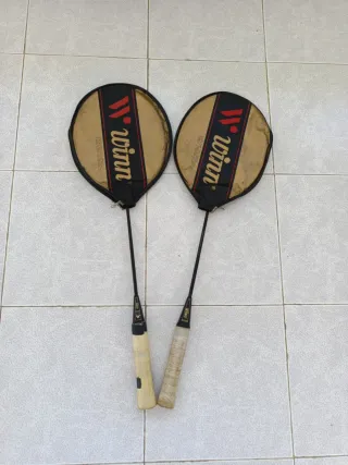 2 Raquetas de Bádminton Winn y plumas