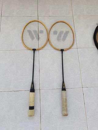 2 Raquetas de Bádminton Winn y plumas