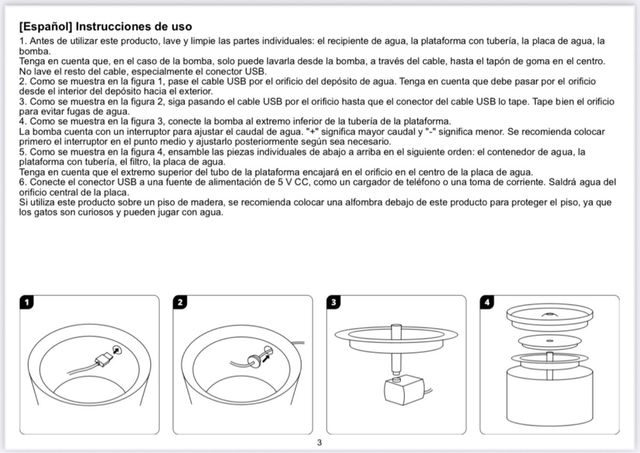 Fuente de agua para gatos