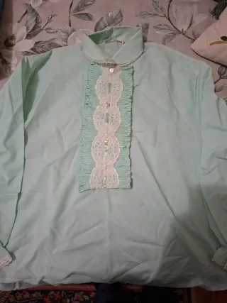 Camicia da notte vintage verde TG 4