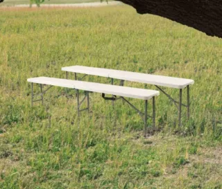 Set di 2 panche pieghevoli New Koln KJB180P2 in resina
