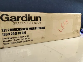 Set di 2 panche pieghevoli New Koln KJB180P2 in resina