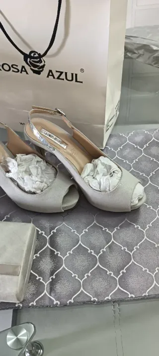 Zapatos y cartera Rosa Azul talla 37