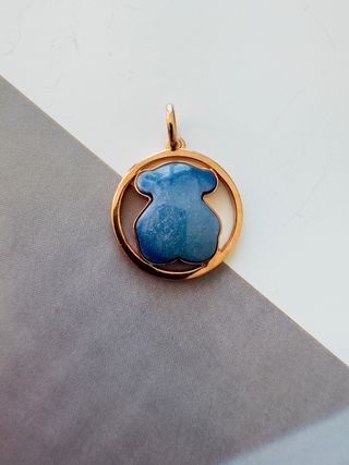 Colgante Tous Camille Plata Vermeil Azul