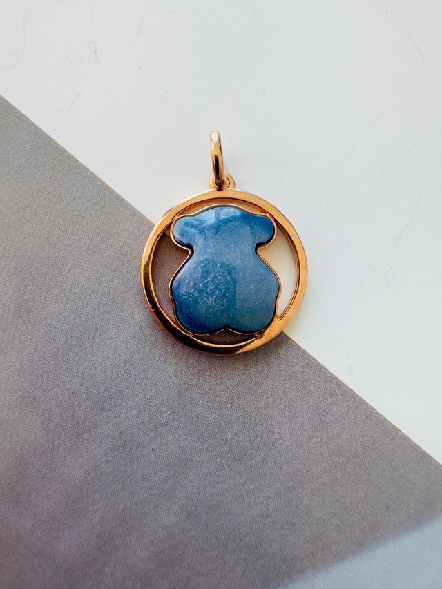 Colgante Tous Camille Plata Vermeil Azul