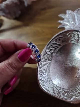 Anillo Zafiro Plata