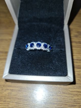 Anillo Zafiro Plata