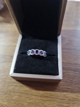 Anillo Zafiro Plata