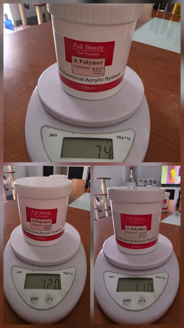 Acrílico Transparente, Rosa y Blanco Full Beauty