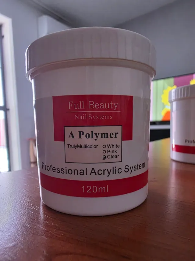 Acrílico Transparente, Rosa y Blanco Full Beauty