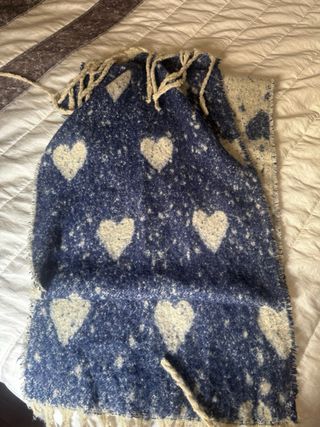 Bufanda a cuadros rosa y gris