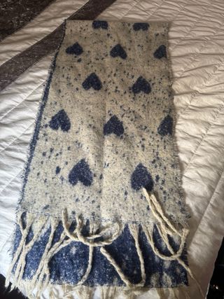 Bufanda a cuadros rosa y gris