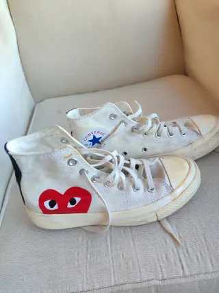 Converse Play CDG Corazón Rojo