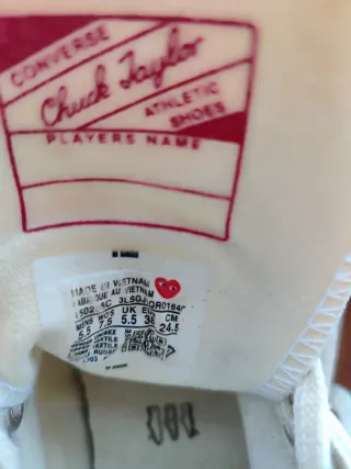 Converse Play CDG Corazón Rojo